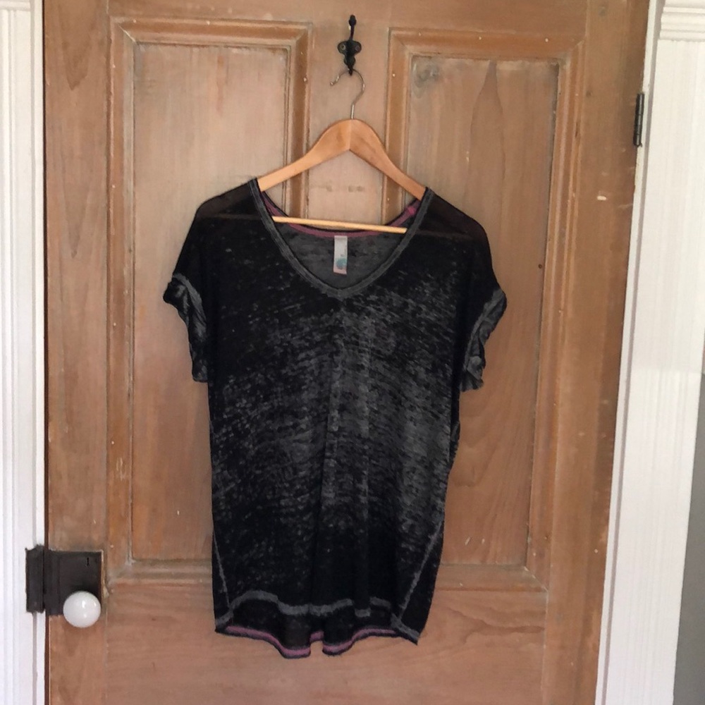Free People burnout black tee